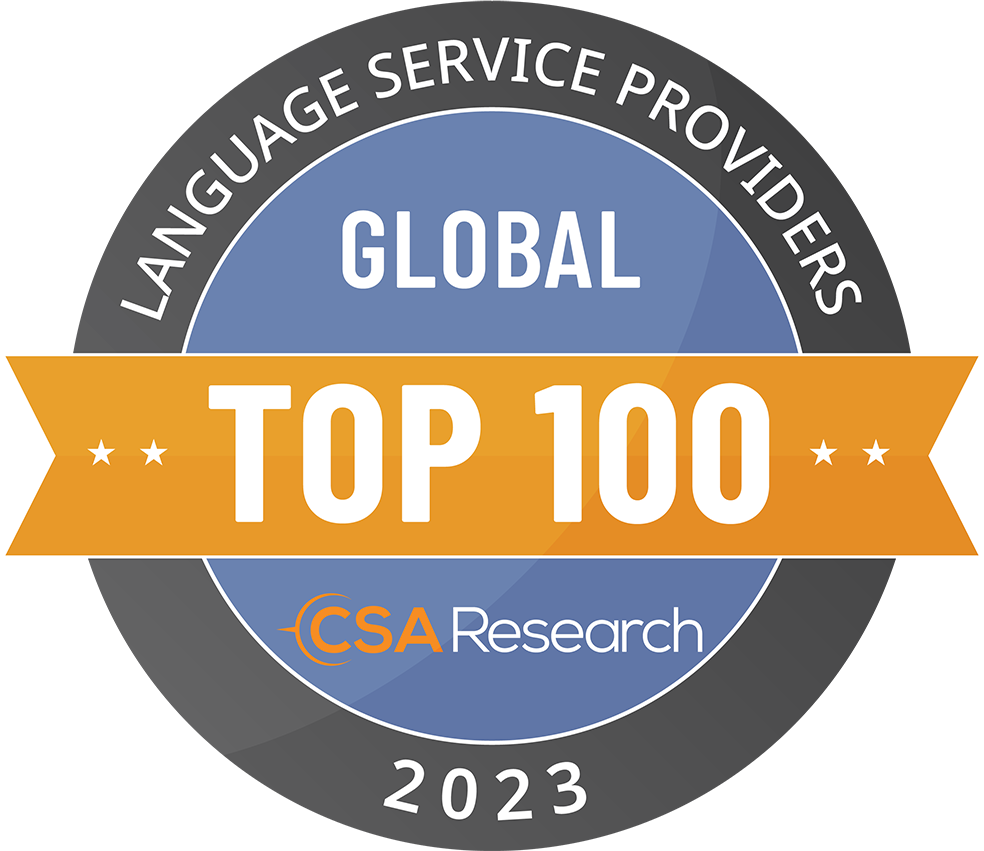 CSA Research Top 100 Global Langauge Service Providers
